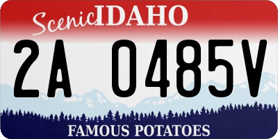 ID license plate 2A0485V