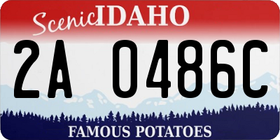 ID license plate 2A0486C