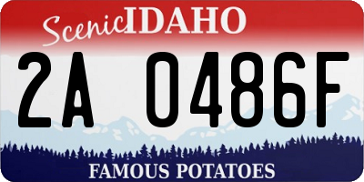 ID license plate 2A0486F