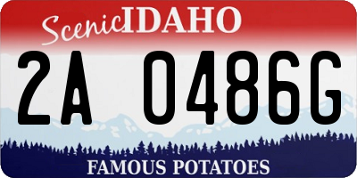ID license plate 2A0486G