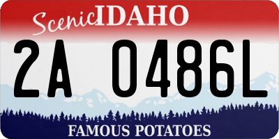 ID license plate 2A0486L