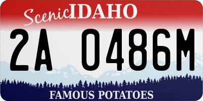 ID license plate 2A0486M