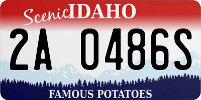 ID license plate 2A0486S