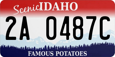 ID license plate 2A0487C