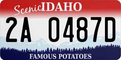 ID license plate 2A0487D
