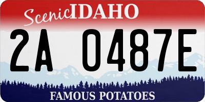 ID license plate 2A0487E
