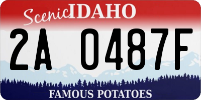 ID license plate 2A0487F