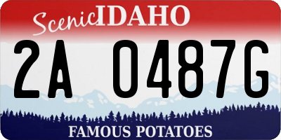 ID license plate 2A0487G