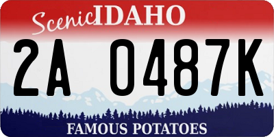 ID license plate 2A0487K