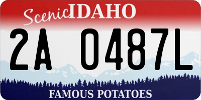 ID license plate 2A0487L