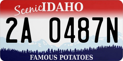 ID license plate 2A0487N