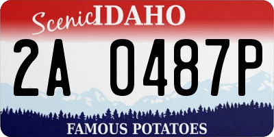 ID license plate 2A0487P