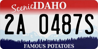ID license plate 2A0487S