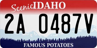 ID license plate 2A0487V