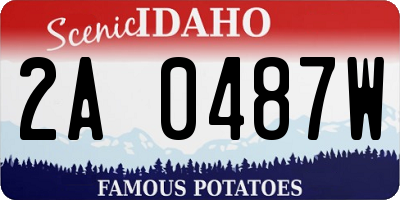 ID license plate 2A0487W