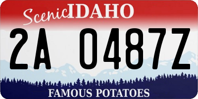 ID license plate 2A0487Z