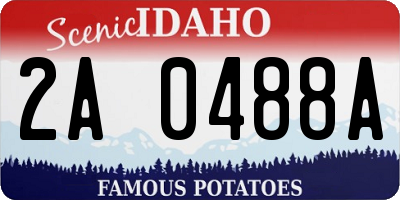 ID license plate 2A0488A