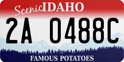 ID license plate 2A0488C