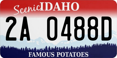 ID license plate 2A0488D