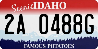 ID license plate 2A0488G