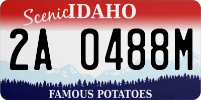 ID license plate 2A0488M