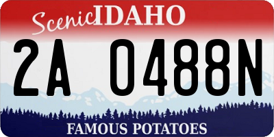 ID license plate 2A0488N