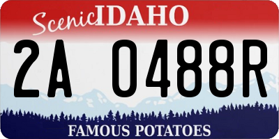 ID license plate 2A0488R