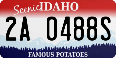ID license plate 2A0488S