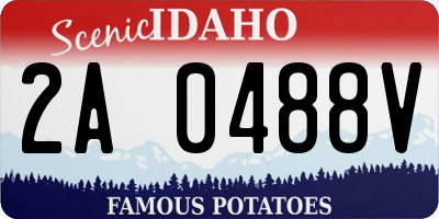 ID license plate 2A0488V