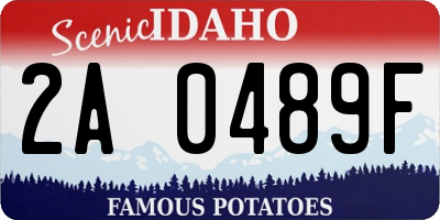 ID license plate 2A0489F