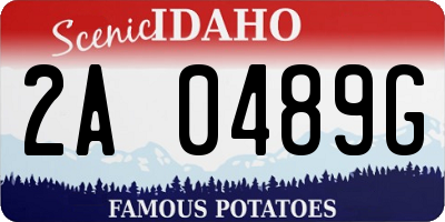 ID license plate 2A0489G