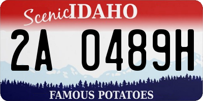 ID license plate 2A0489H
