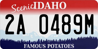 ID license plate 2A0489M
