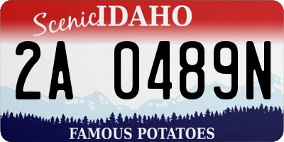 ID license plate 2A0489N