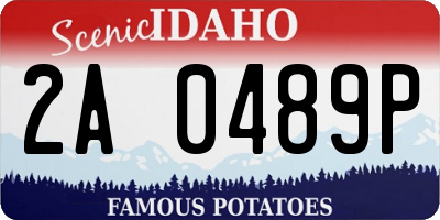 ID license plate 2A0489P
