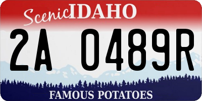 ID license plate 2A0489R