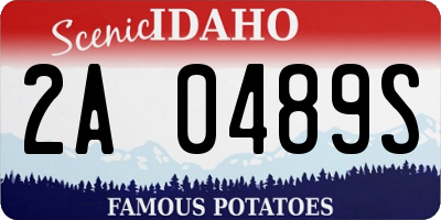 ID license plate 2A0489S
