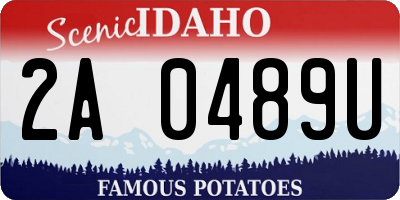 ID license plate 2A0489U