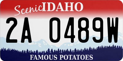 ID license plate 2A0489W