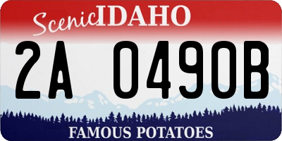 ID license plate 2A0490B