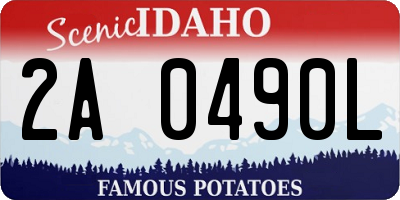 ID license plate 2A0490L