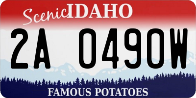 ID license plate 2A0490W