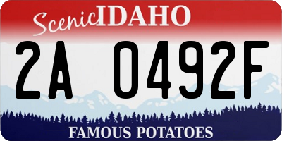 ID license plate 2A0492F
