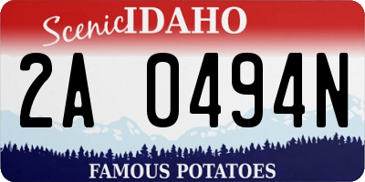 ID license plate 2A0494N