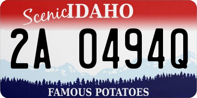 ID license plate 2A0494Q