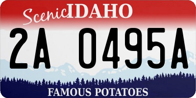 ID license plate 2A0495A