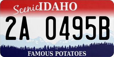 ID license plate 2A0495B