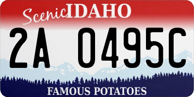 ID license plate 2A0495C