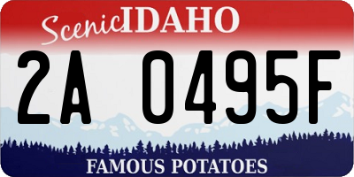ID license plate 2A0495F
