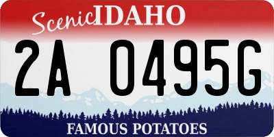 ID license plate 2A0495G